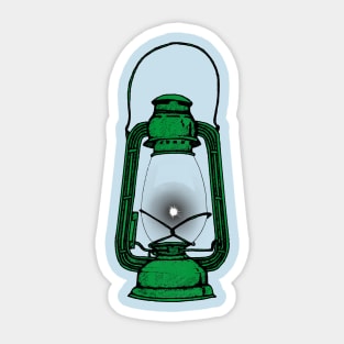 Black Flame (green) Sticker